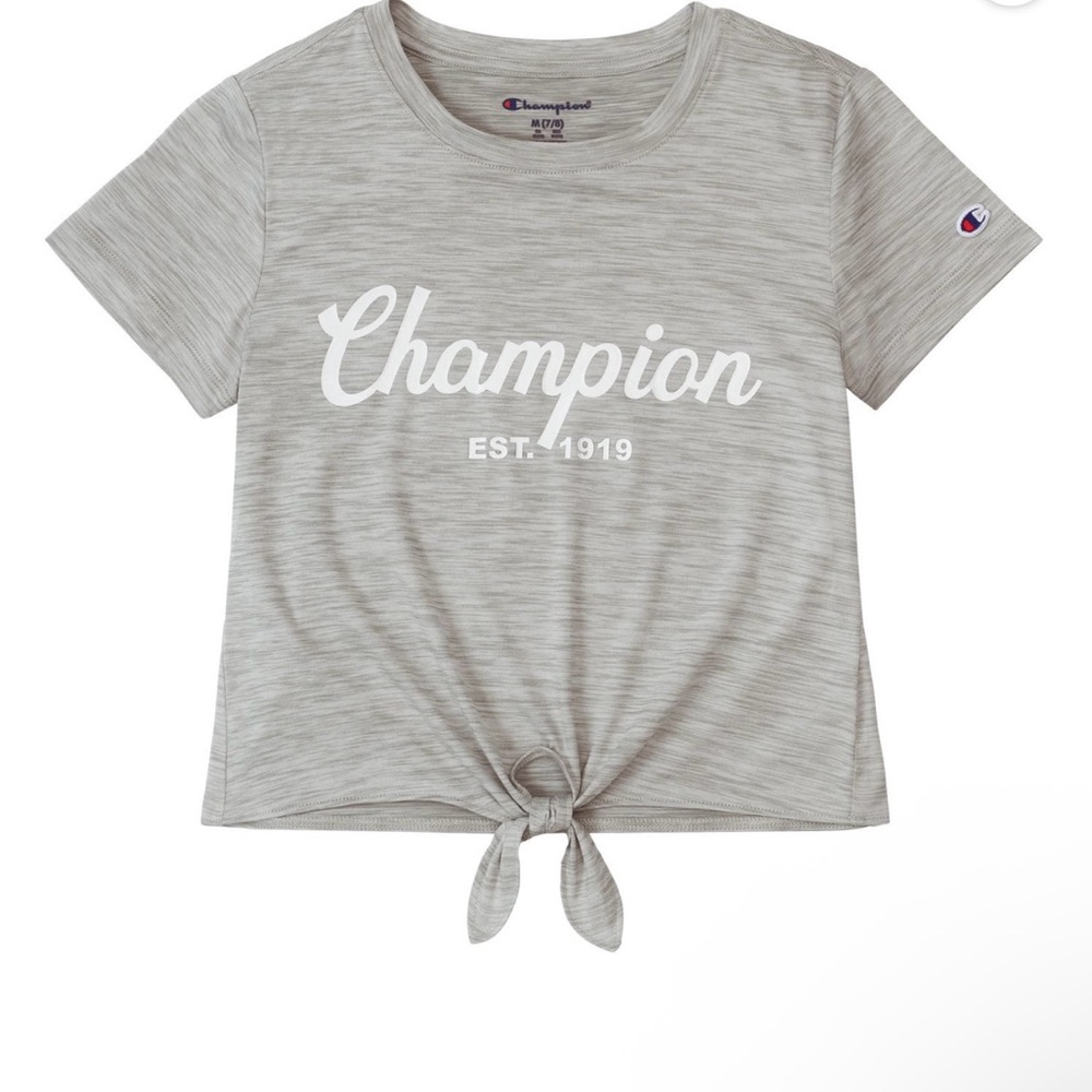 Champion Kids Light Gray Tie-Front T-Shirt